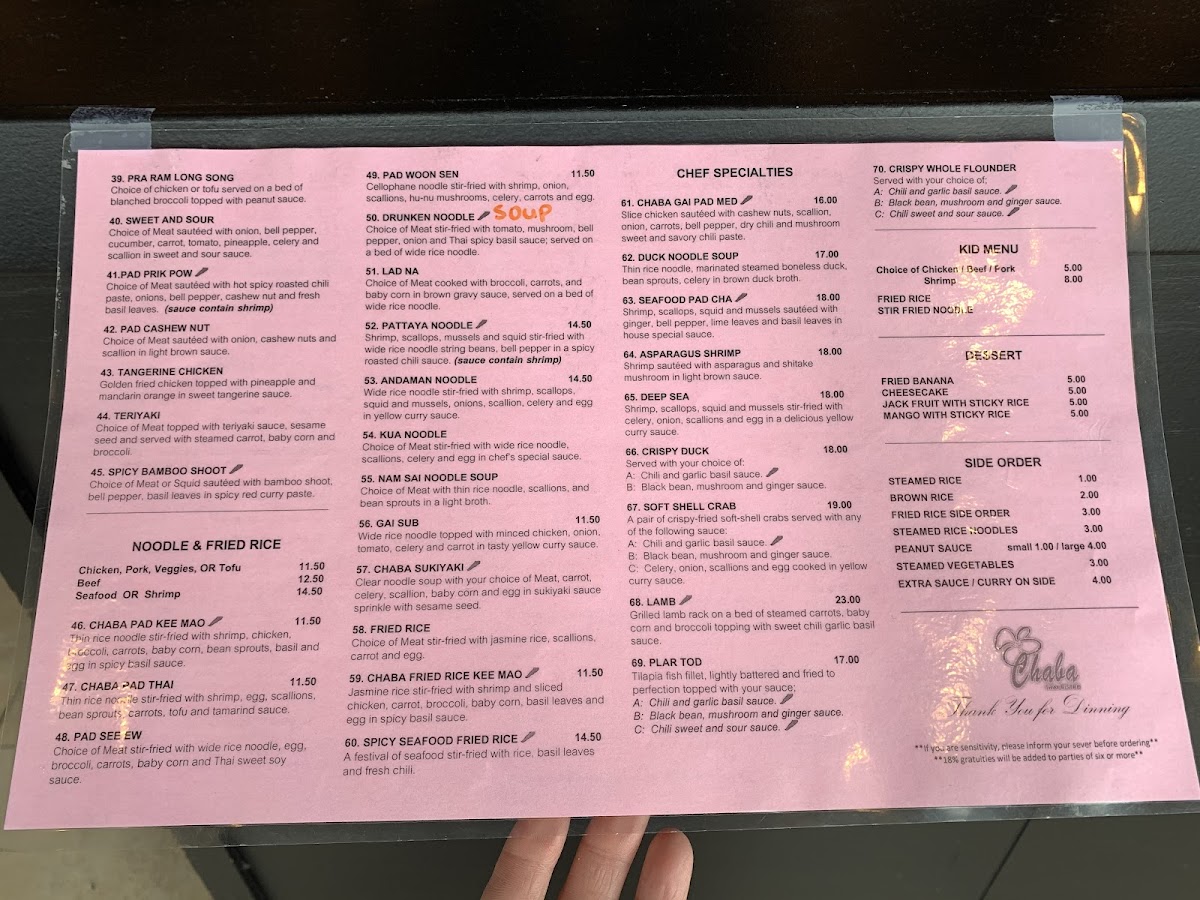 Chaba Thai Bistro Menu - Image 6